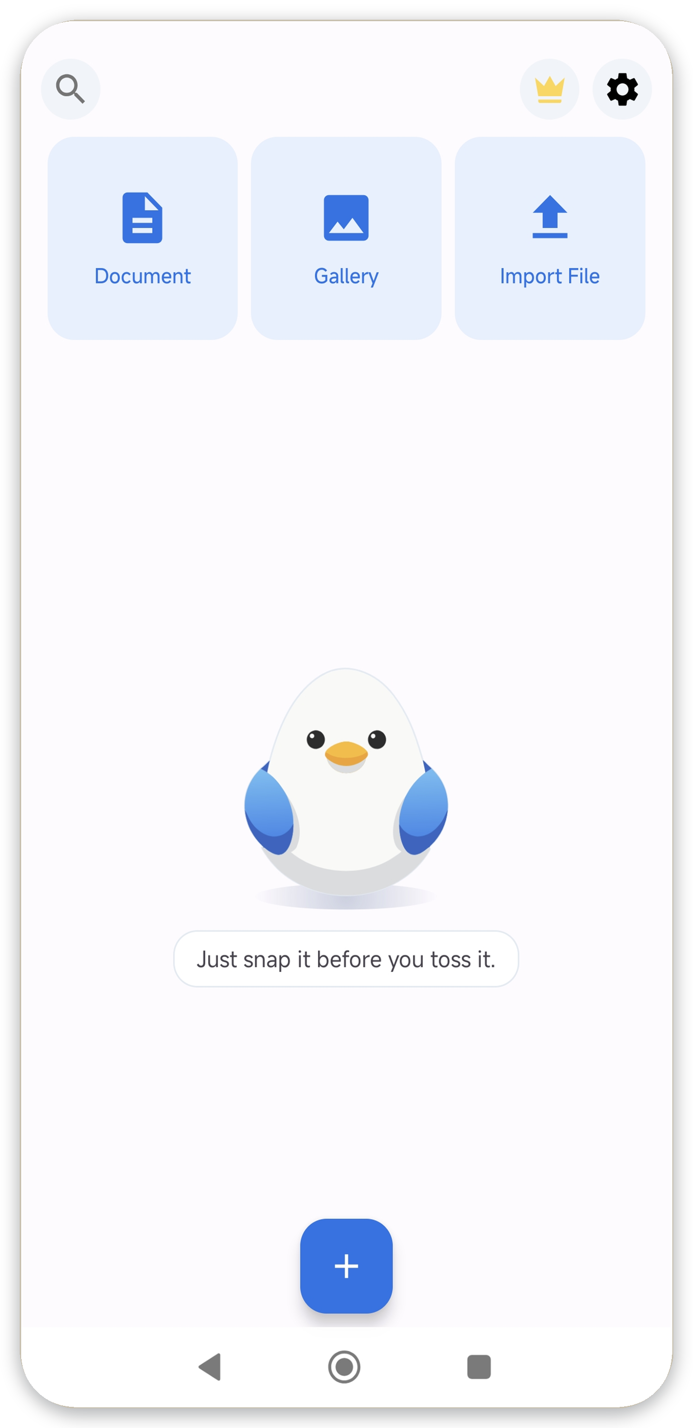 Home screen